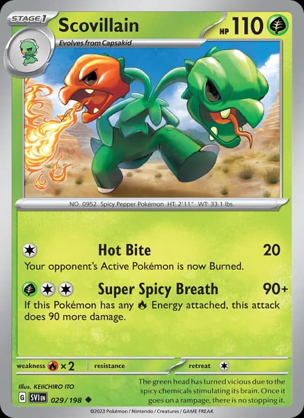 Scovillain card in English