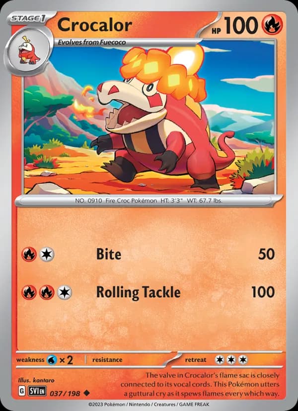 Crocalor card in English