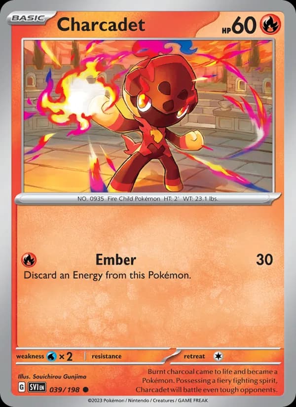 Charcadet card in English