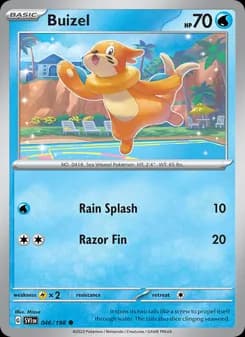 Buizel card in English