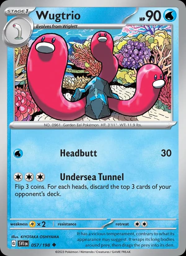 Wugtrio card in English