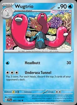 Wugtrio card in English