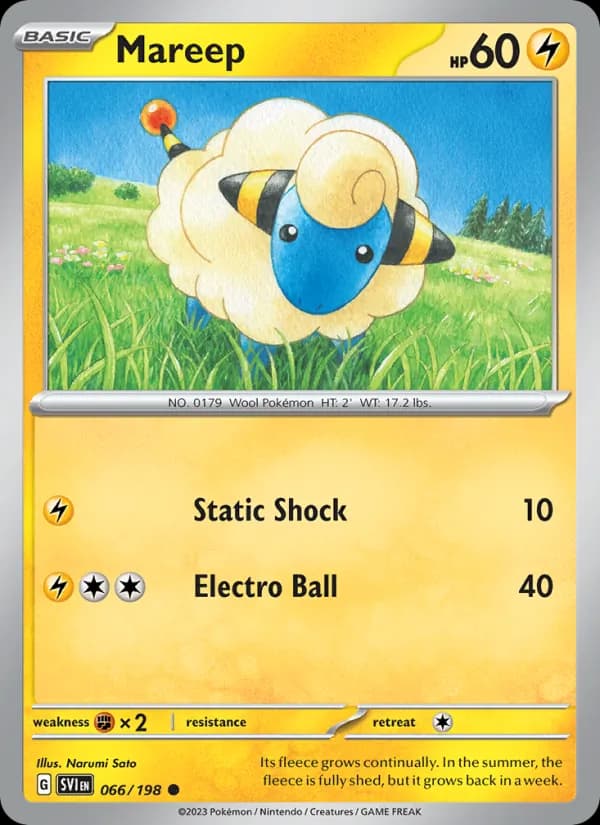 Mareep card in English