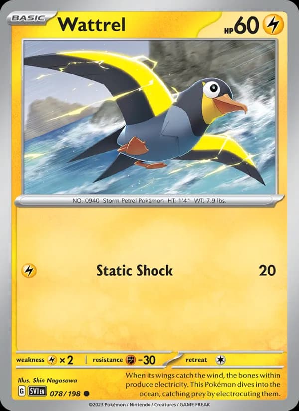 Wattrel card in English