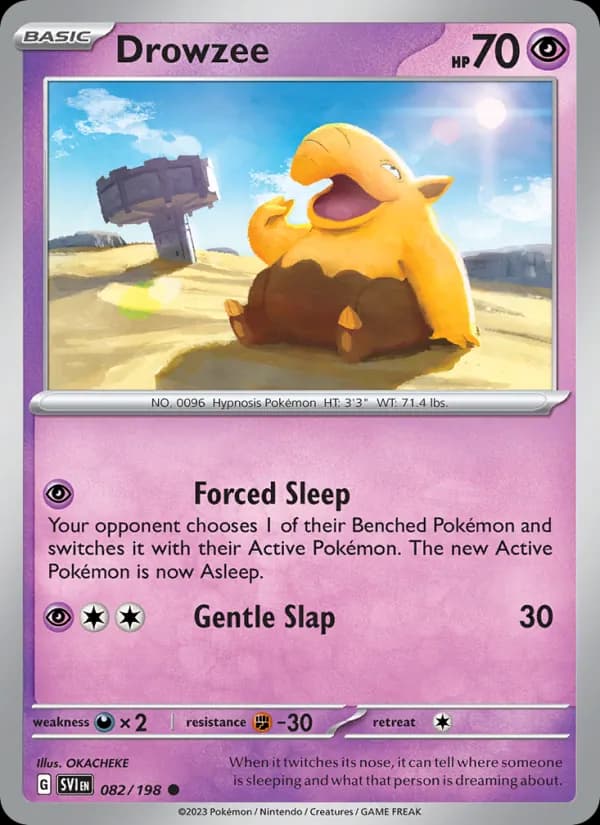 Drowzee card in English