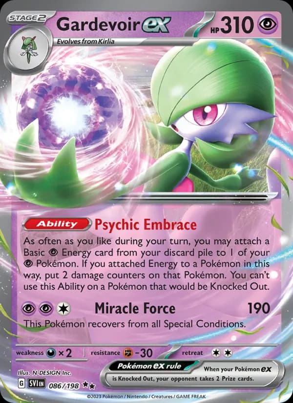 Gardevoir ex card in English