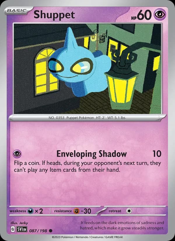 Shuppet card in English