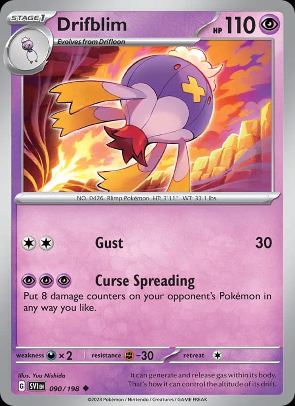 Drifblim card in English