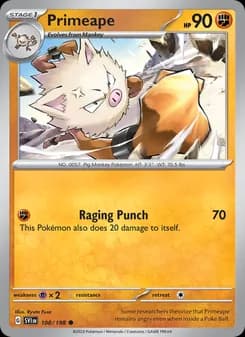 Primeape card in English