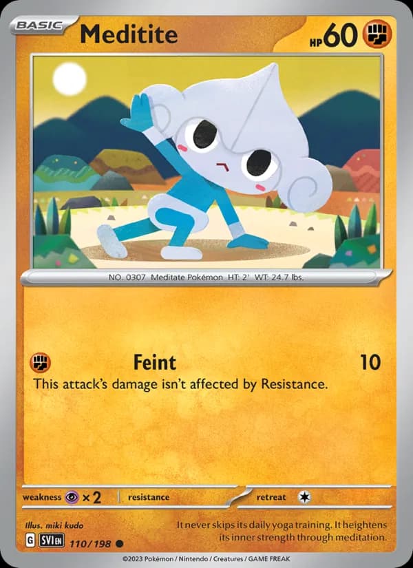 Meditite card in English
