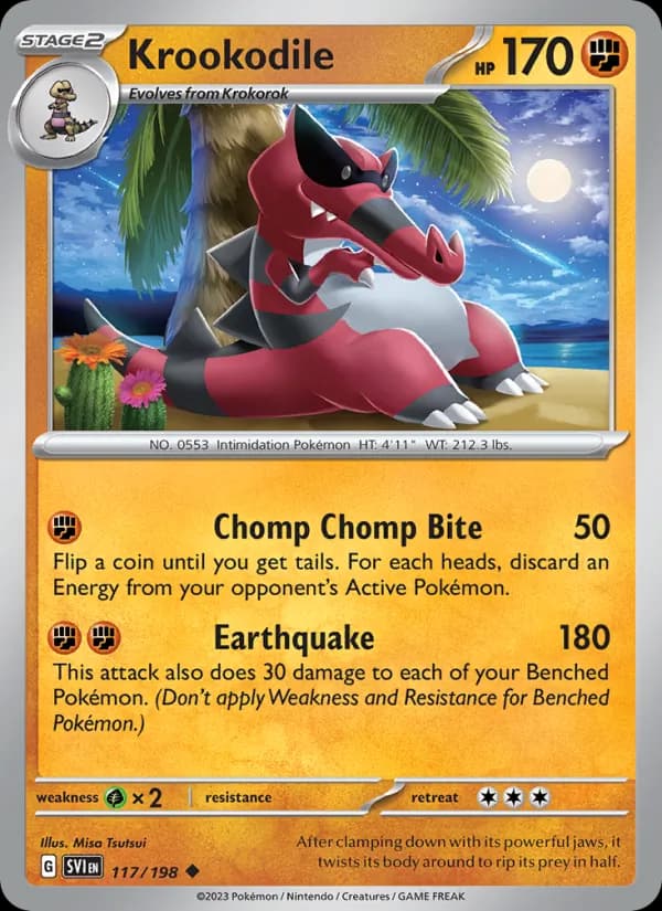 Krookodile card in English