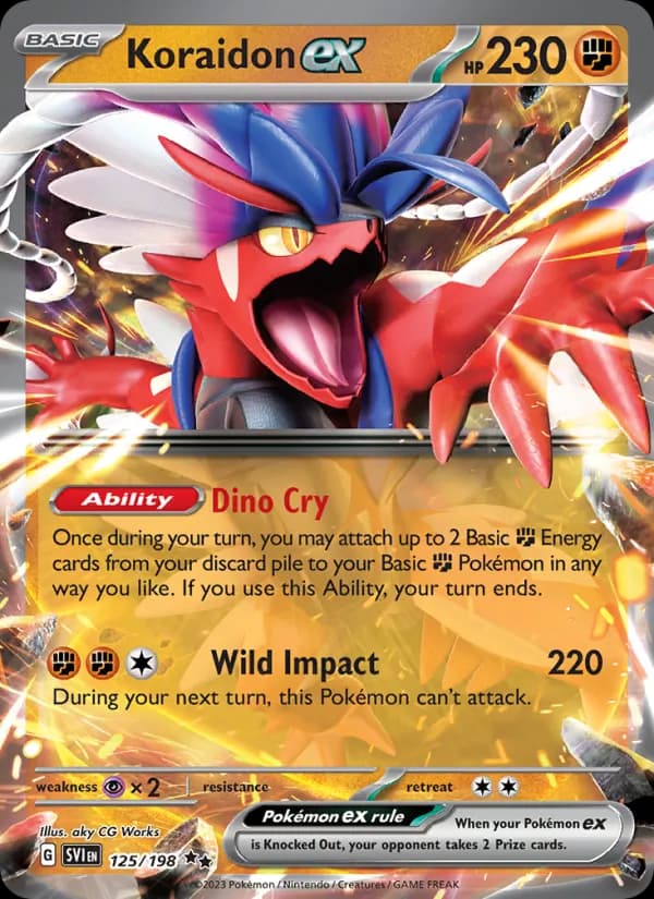 Koraidon ex card in English