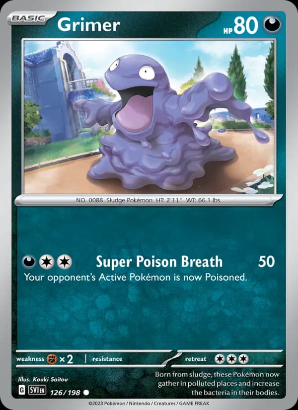 Grimer card in English