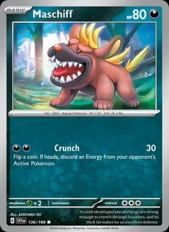 Maschiff card in English