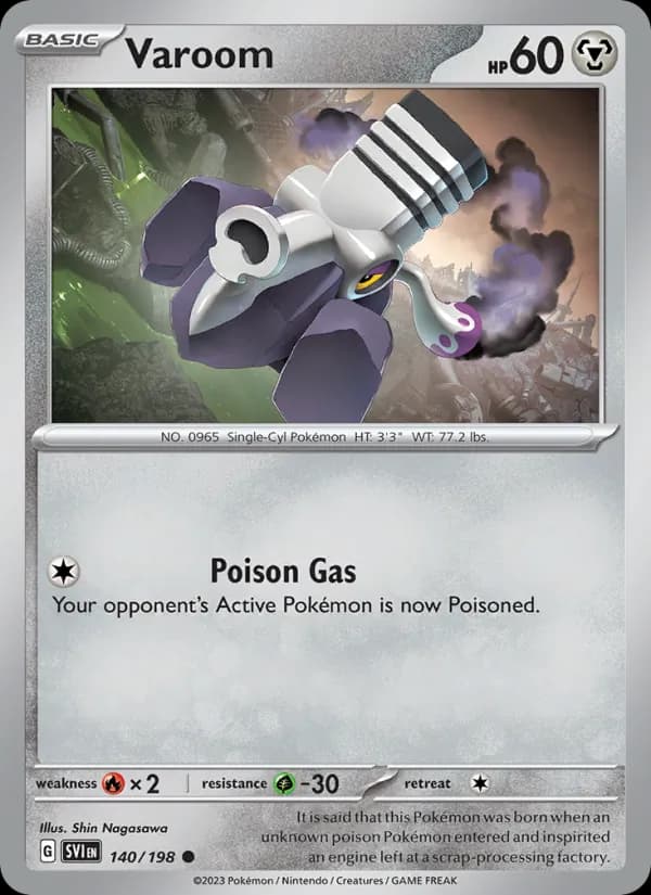 Varoom card in English