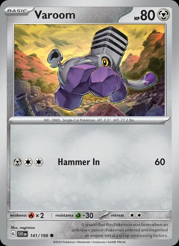 Varoom card in English