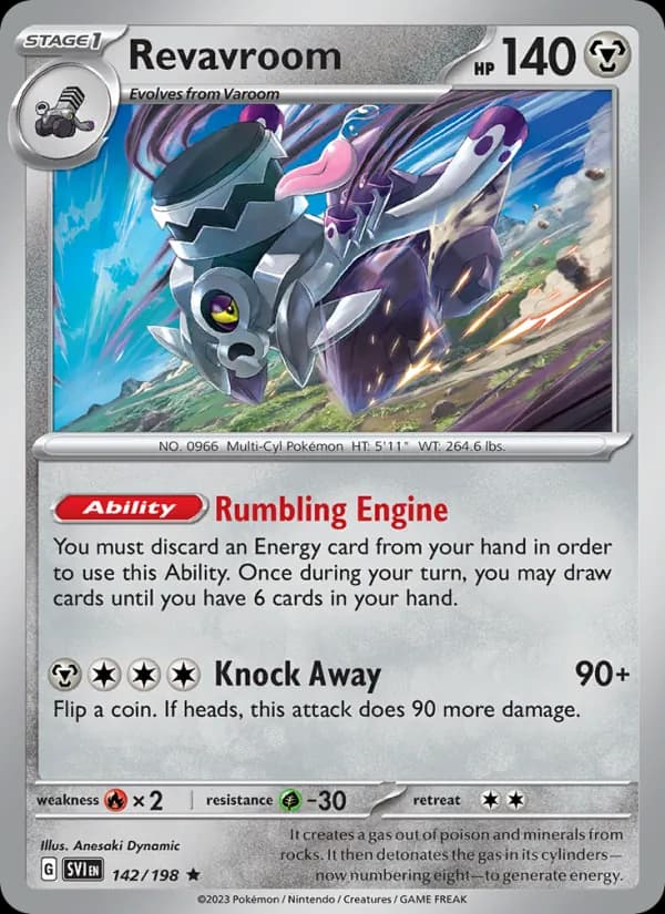 Revavroom card in English