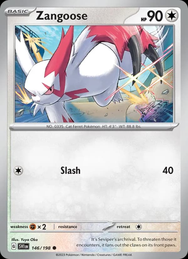 Zangoose card in English