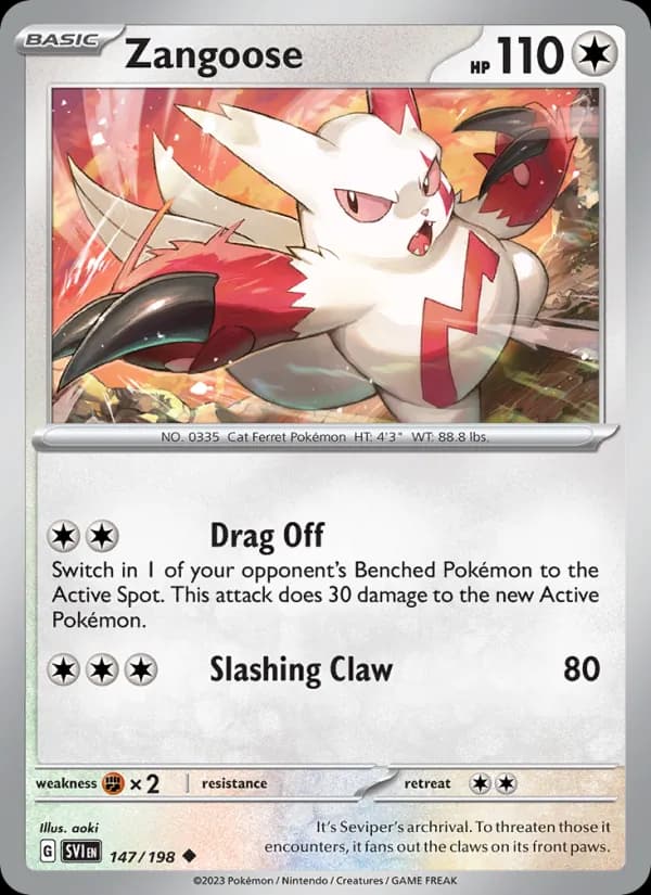 Zangoose card in English