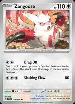 Zangoose card in English