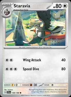 Staravia card in English