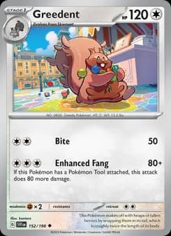 Greedent card in English