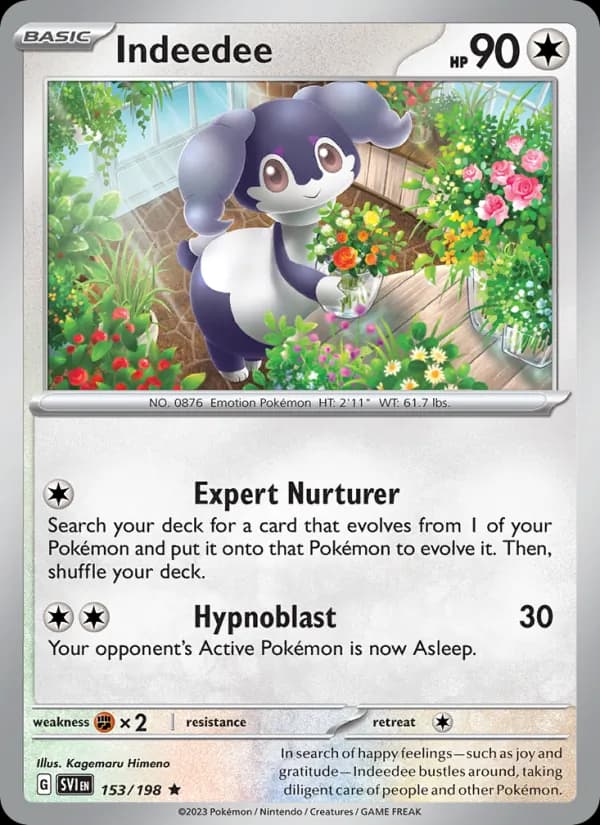 Indeedee card in English
