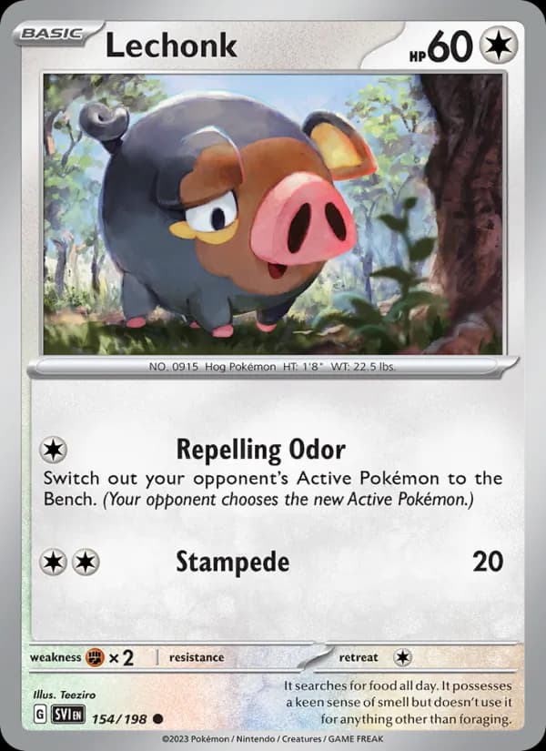 Lechonk card in English