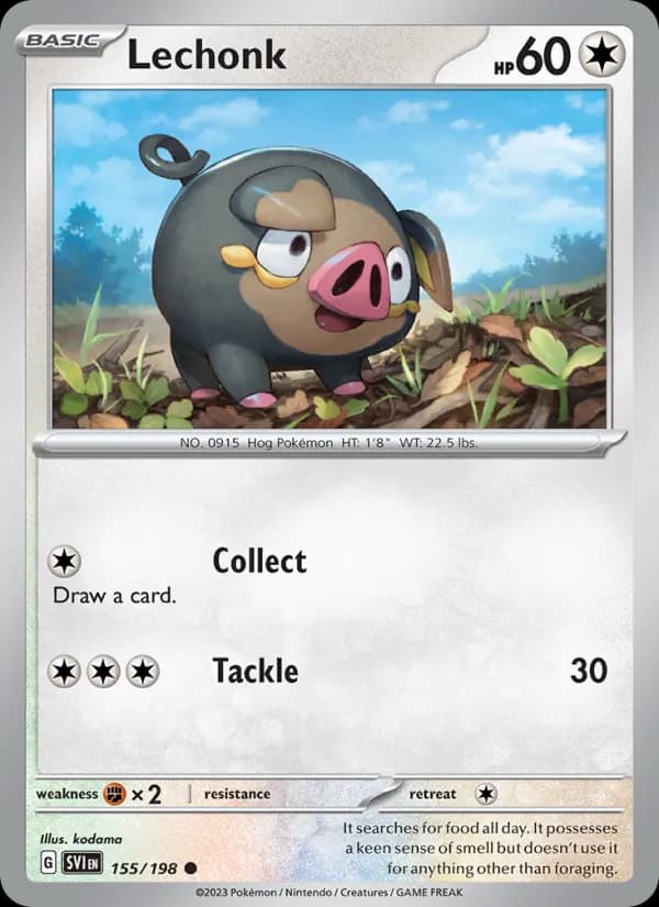 Lechonk card in English