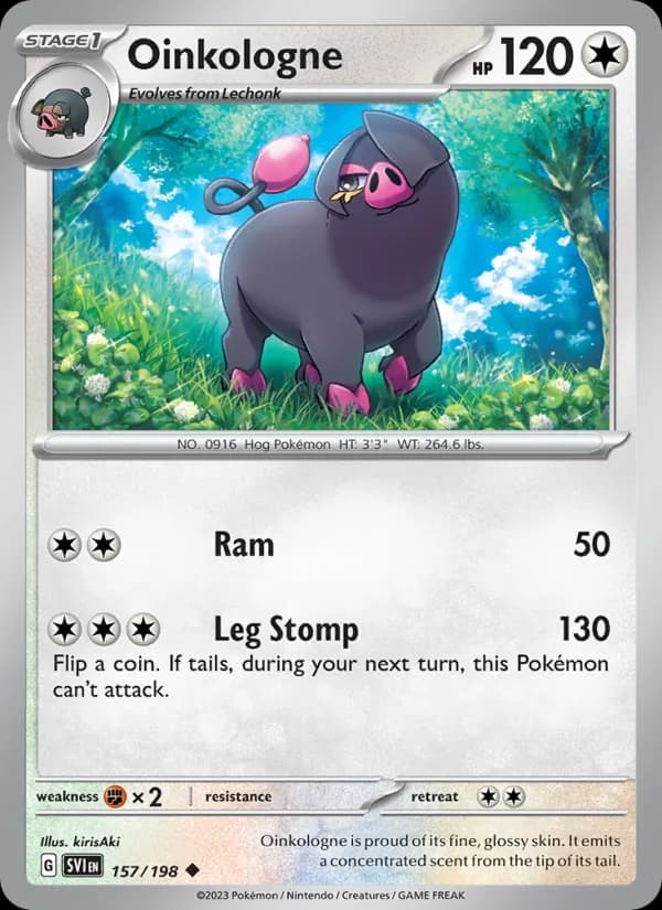 Oinkologne card in English