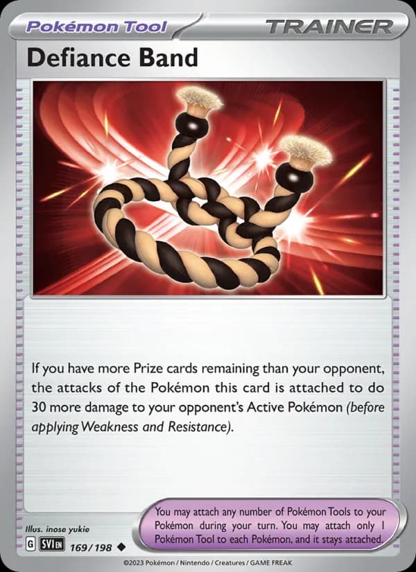 Defiance Band card in English