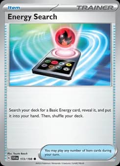 Energy Search card in English