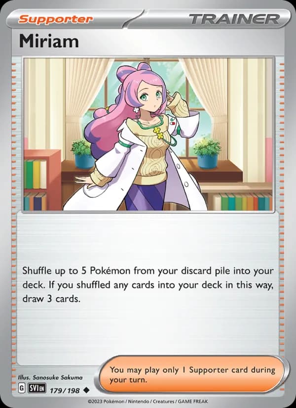 Miriam card in English