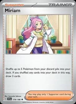Miriam card in English