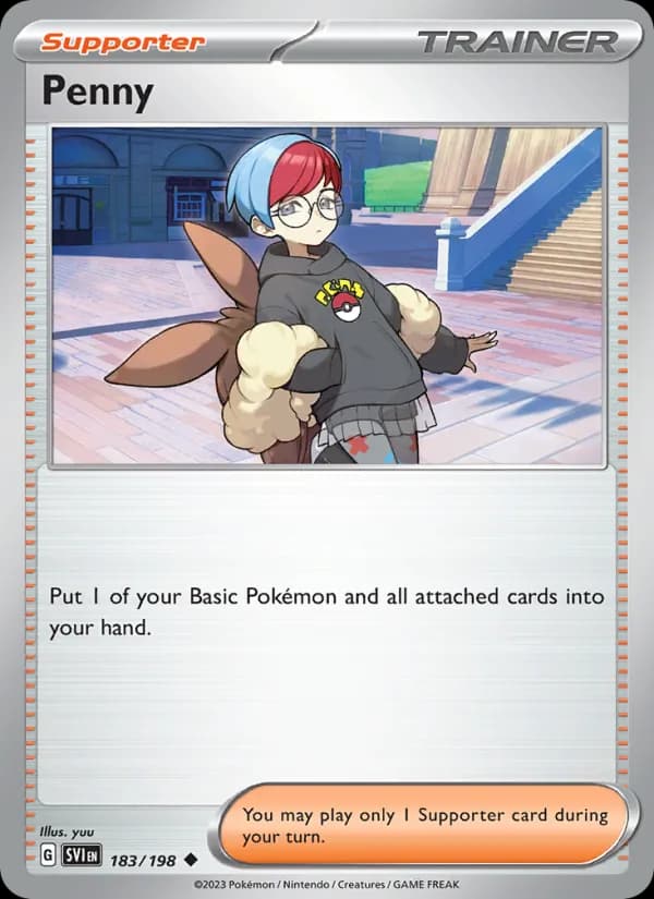 Penny card in English