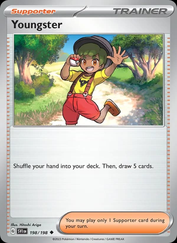 Youngster card in English