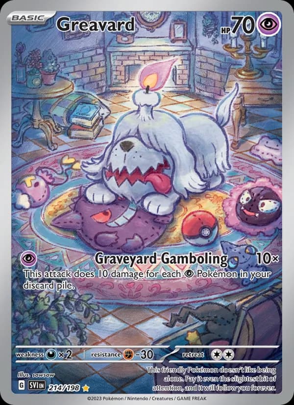Greavard card in English