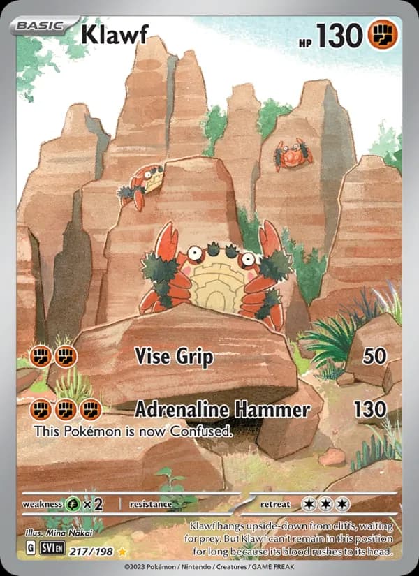 Klawf card in English