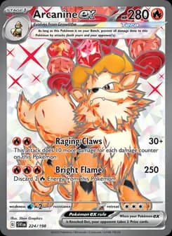 Arcanine ex card in English