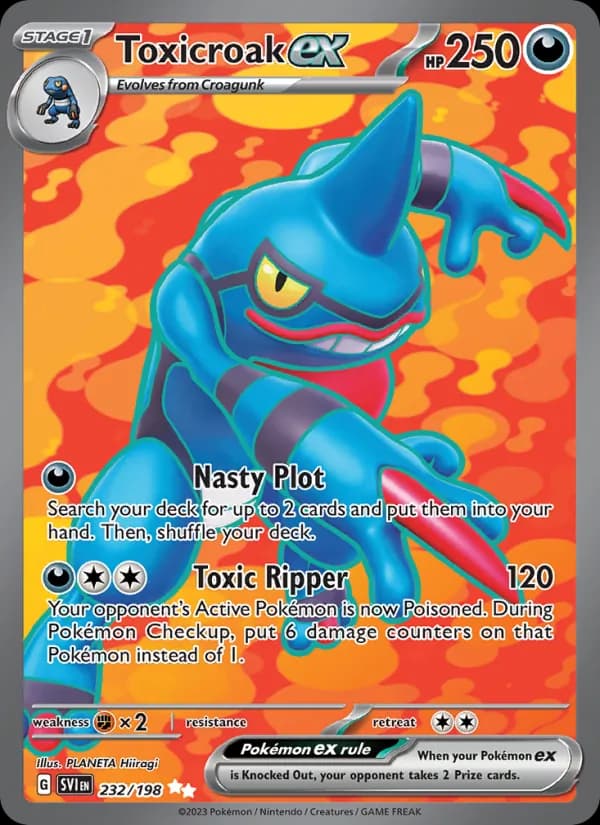Toxicroak ex card in English