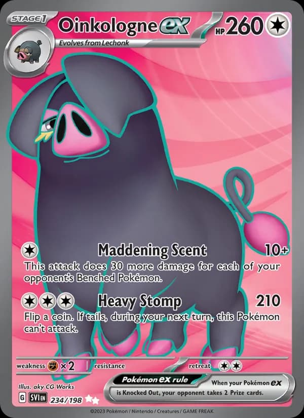 Oinkologne ex card in English