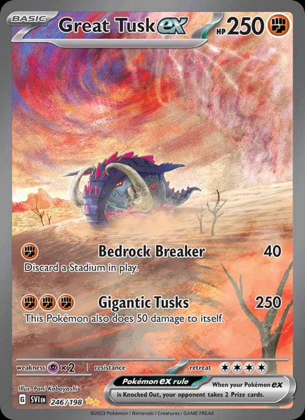 Great Tusk ex card in English
