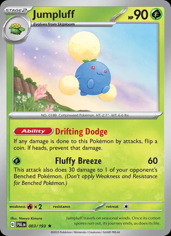 Jumpluff card in English