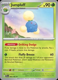 Jumpluff card in English