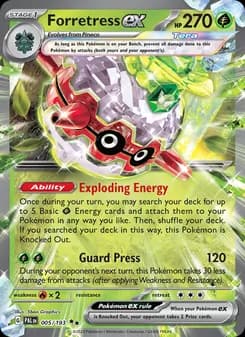 Forretress ex card in English