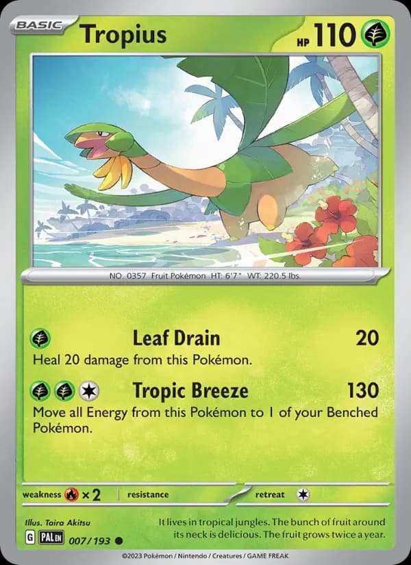 Tropius card in English