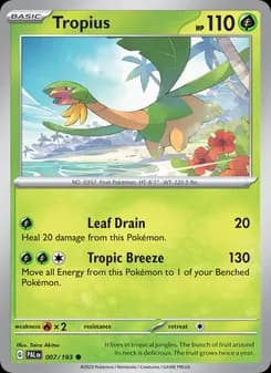 Tropius card in English