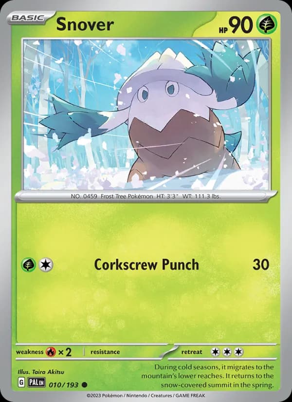 Snover card in English