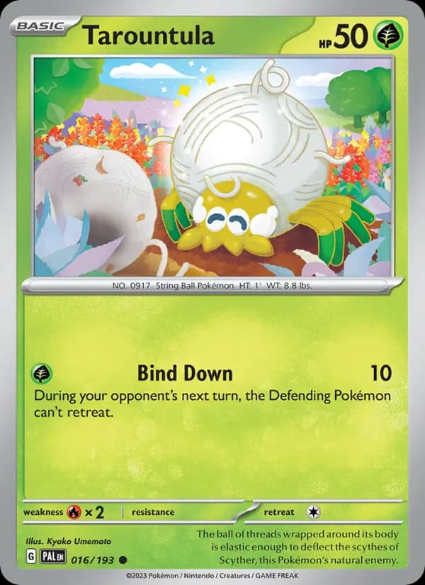 Tarountula card in English
