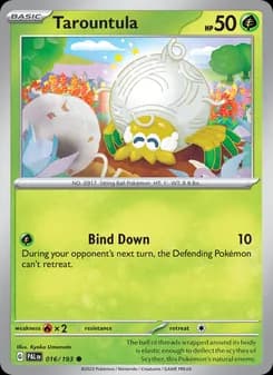 Tarountula card in English